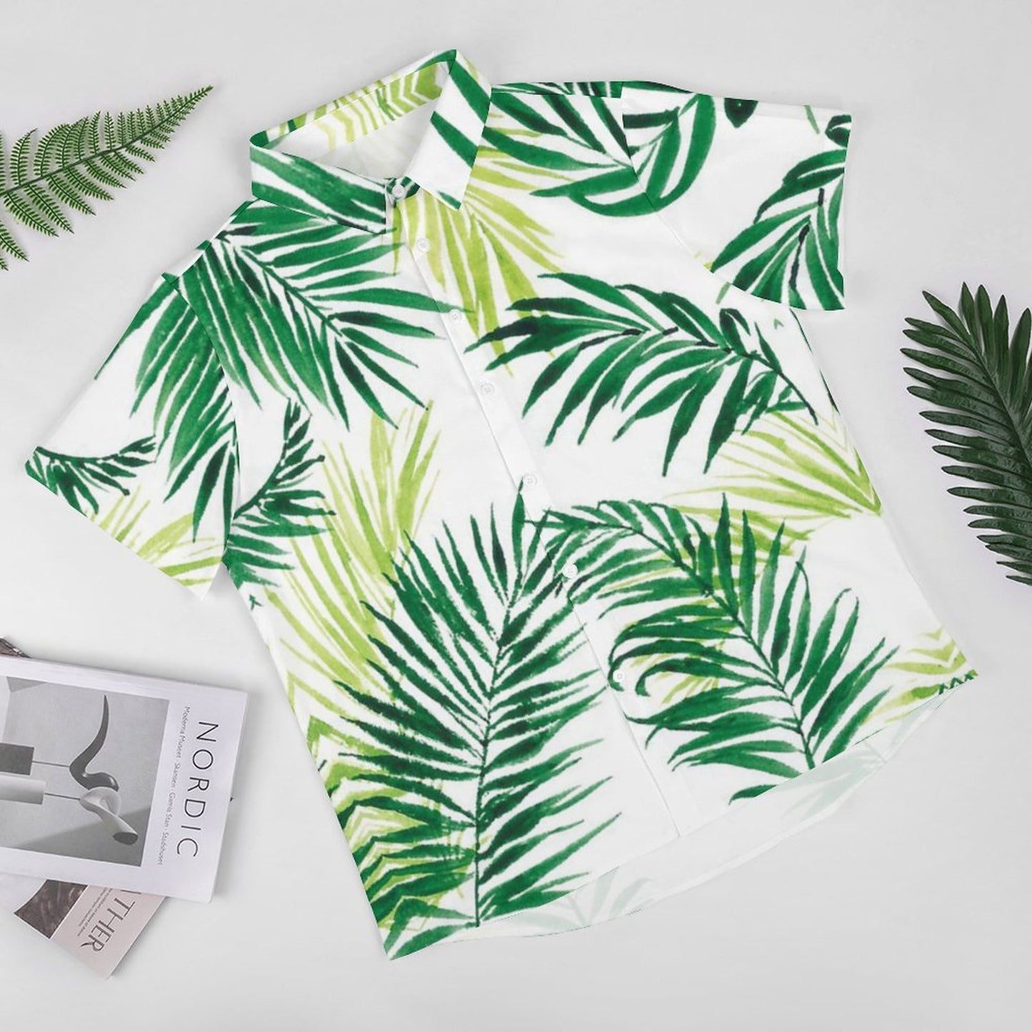 Men's Hawaiian Print Resort Shirt 2305101474