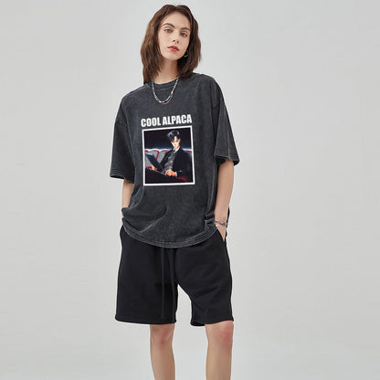 Unisex Vintage Solid Wash T-Shirts 2305103540