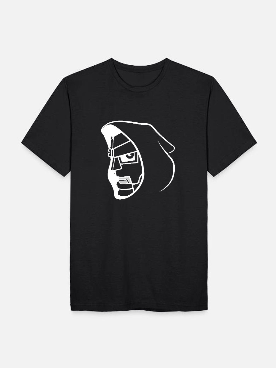 Men's Casual Doom Marvel Comics Printed Round Neck Short Sleeve T-Shirt