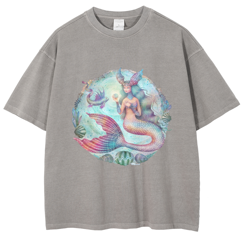 Mens Cotton Wash Solid T-Shirts Oversized Unisex Short Sleeve Streetwear Rap Hip Hop Basic Tee Tops