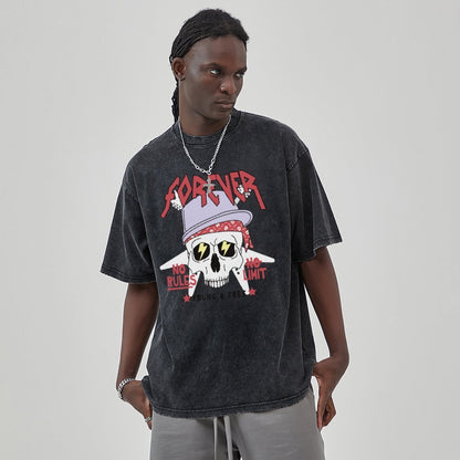 Unisex Vintage Solid Wash T-Shirts 2305102636