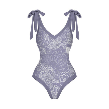 Casual Printed One-Piece Swimsuit And Cover Up 2305102478