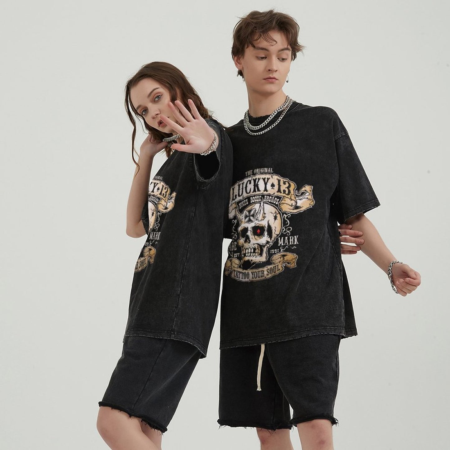 Unisex Vintage Solid Wash T-Shirts 2305101604