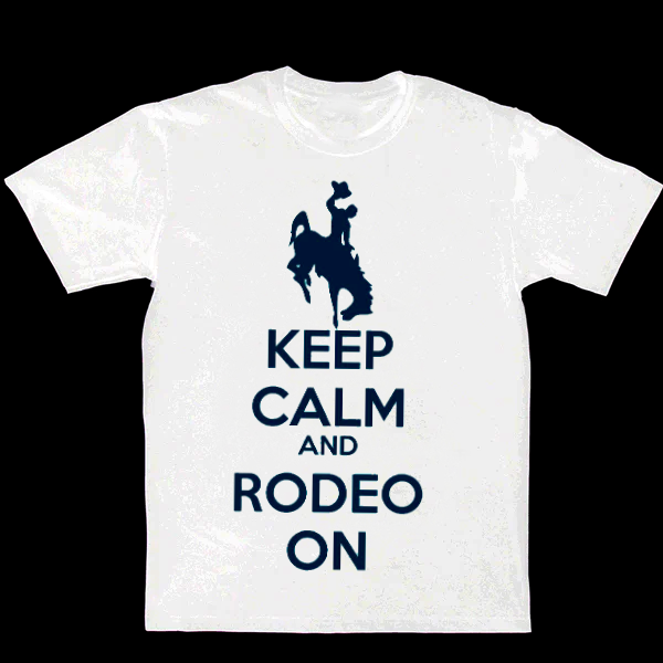 Keep Calm and Rodeo on Men's Casual Printed T-Shirt