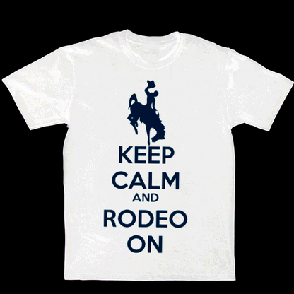 Keep Calm and Rodeo on Men's Casual Printed T-Shirt