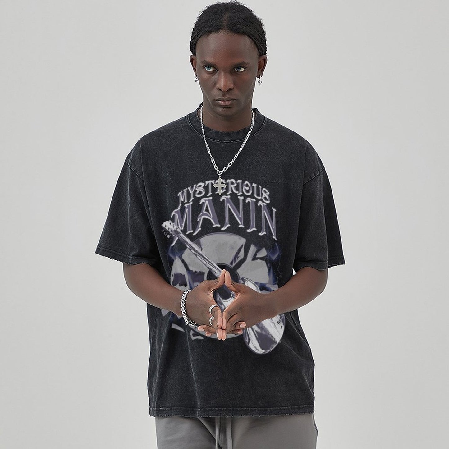 Unisex Vintage Solid Wash T-Shirts 2305102841