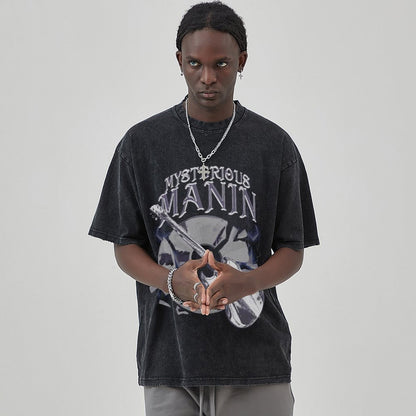 Unisex Vintage Solid Wash T-Shirts 2305102841