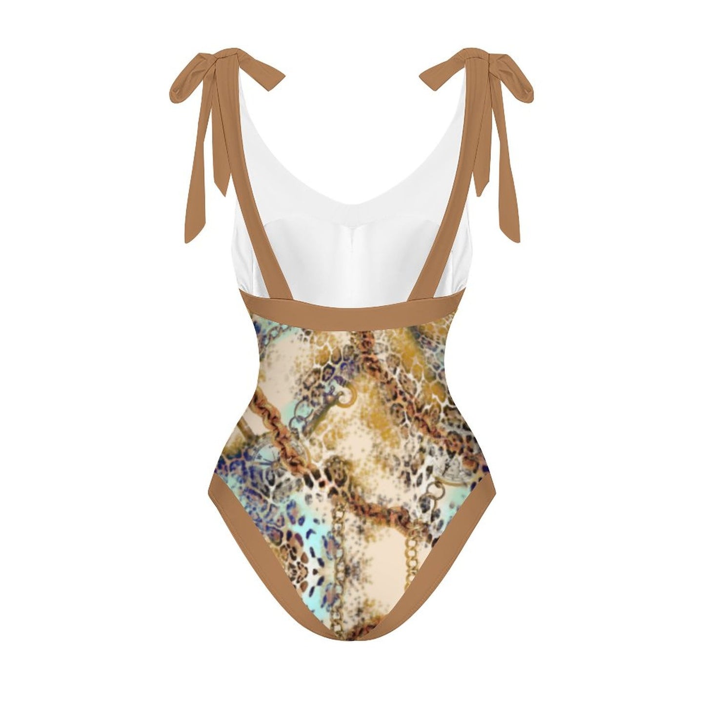 Casual Printed One-Piece Swimsuit And Cover Up 2305102423