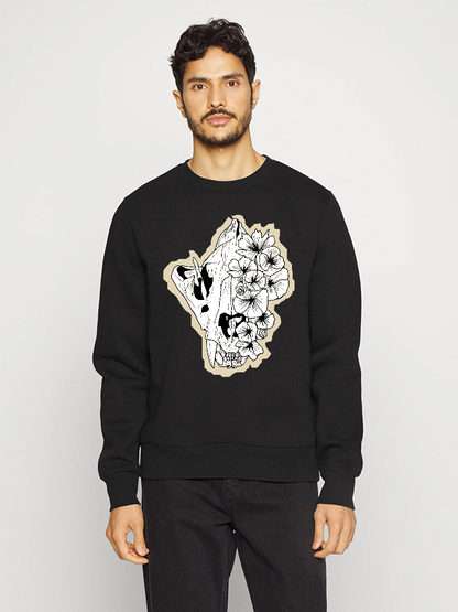 Unisex Round Neck Casual Printed Long Sleeve Sweatshirt