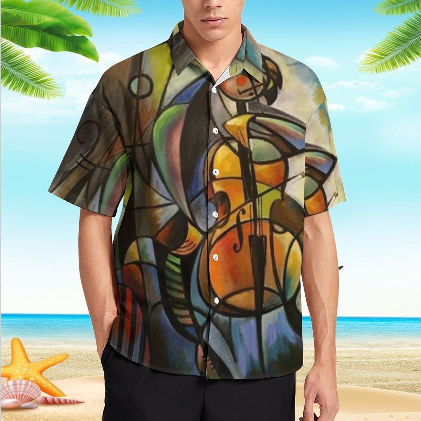 Men's Hawaiian Print Resort Shirt 2305102021