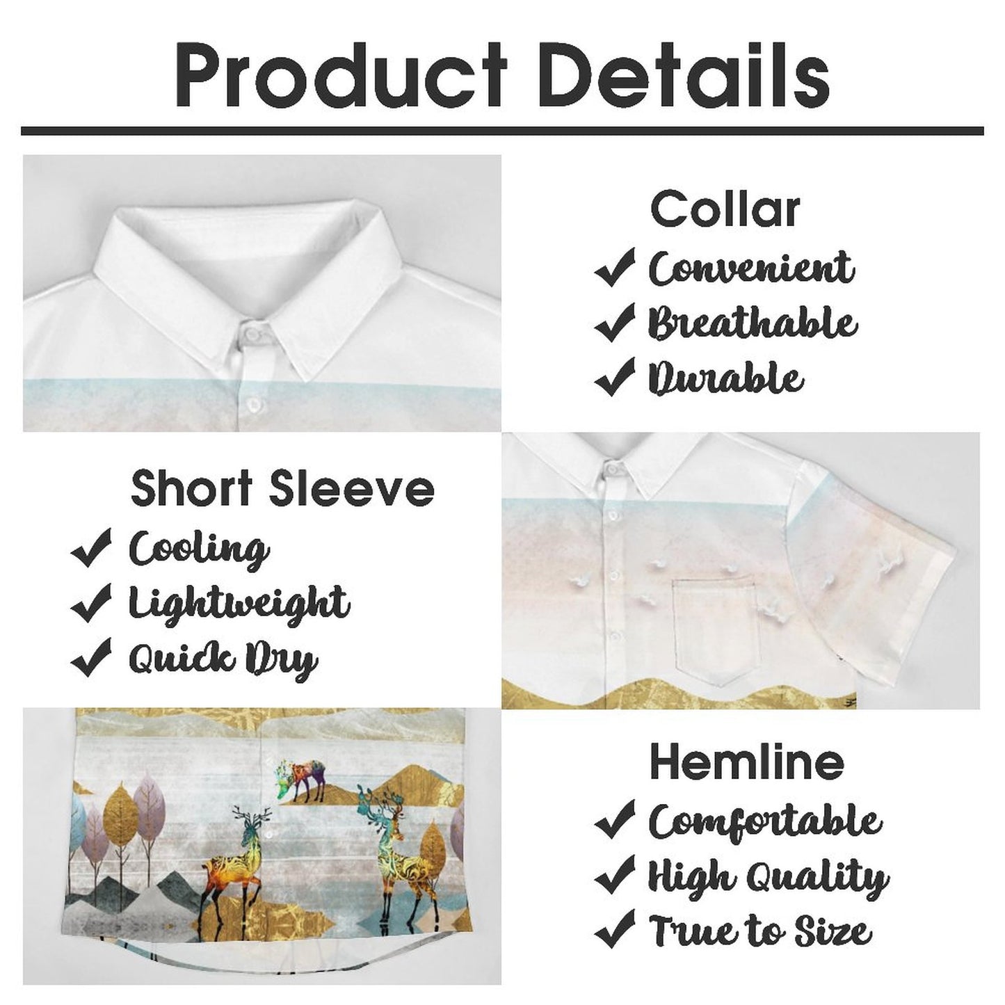 Men's Hawaiian Casual Short Sleeve Shirt 2306105721