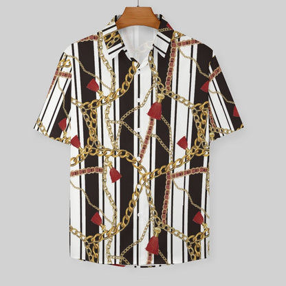 Men's Fashion Casual Printed Short Sleeve Shirts 2306100014