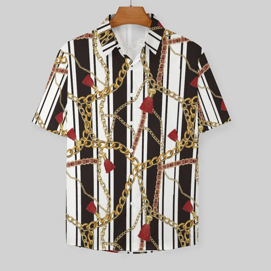 Men's Fashion Casual Printed Short Sleeve Shirts 2306100014