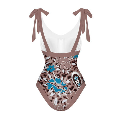 Casual Printed One-Piece Swimsuit And Cover Up 2305102876