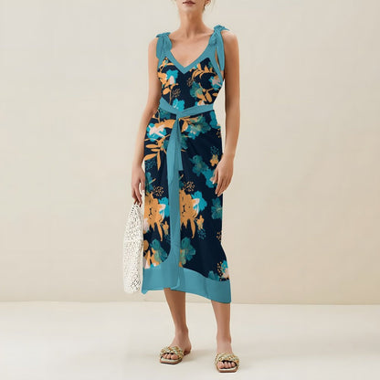 Casual Printed One-Piece Swimsuit And Cover Up 2305102822