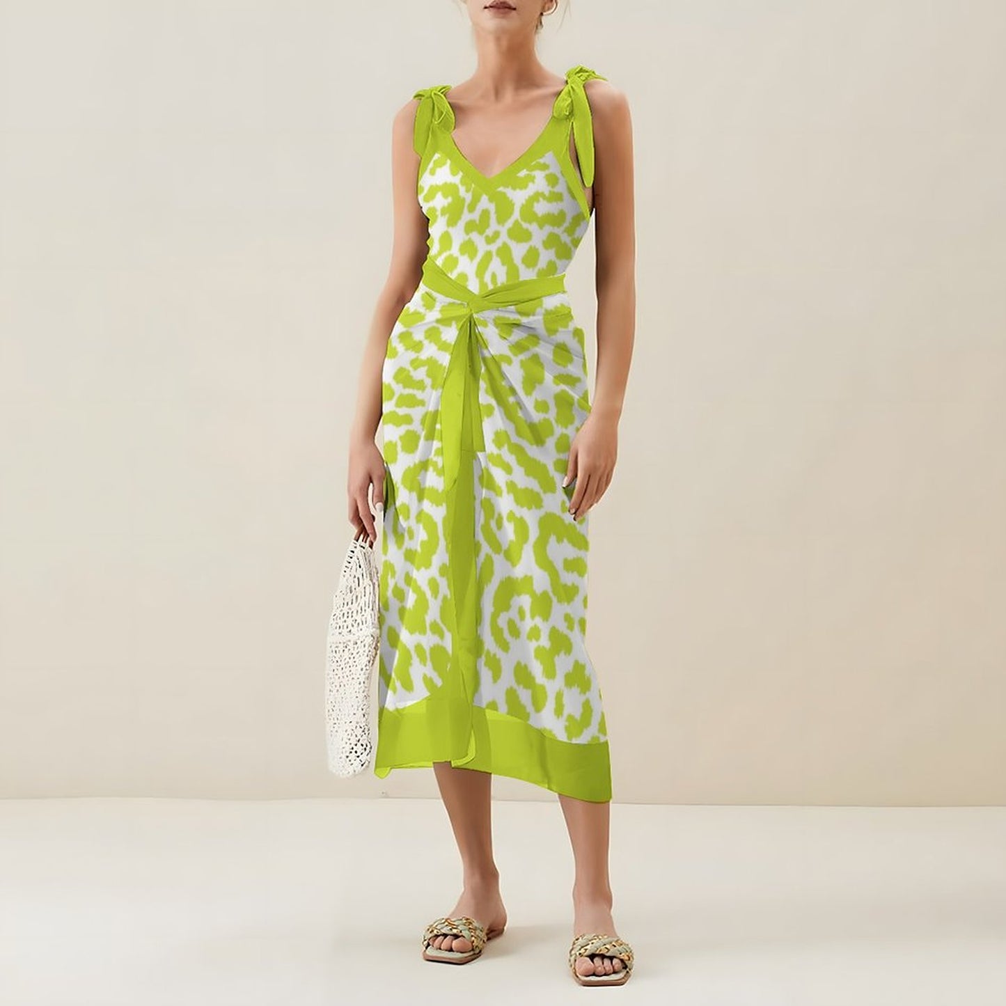 Casual Printed One-Piece Swimsuit And Cover Up 2305102683