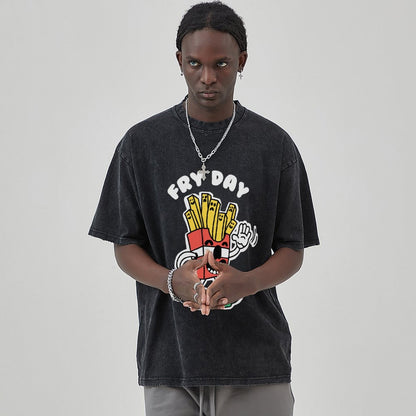 Unisex Vintage Solid Wash T-Shirts 2305103535