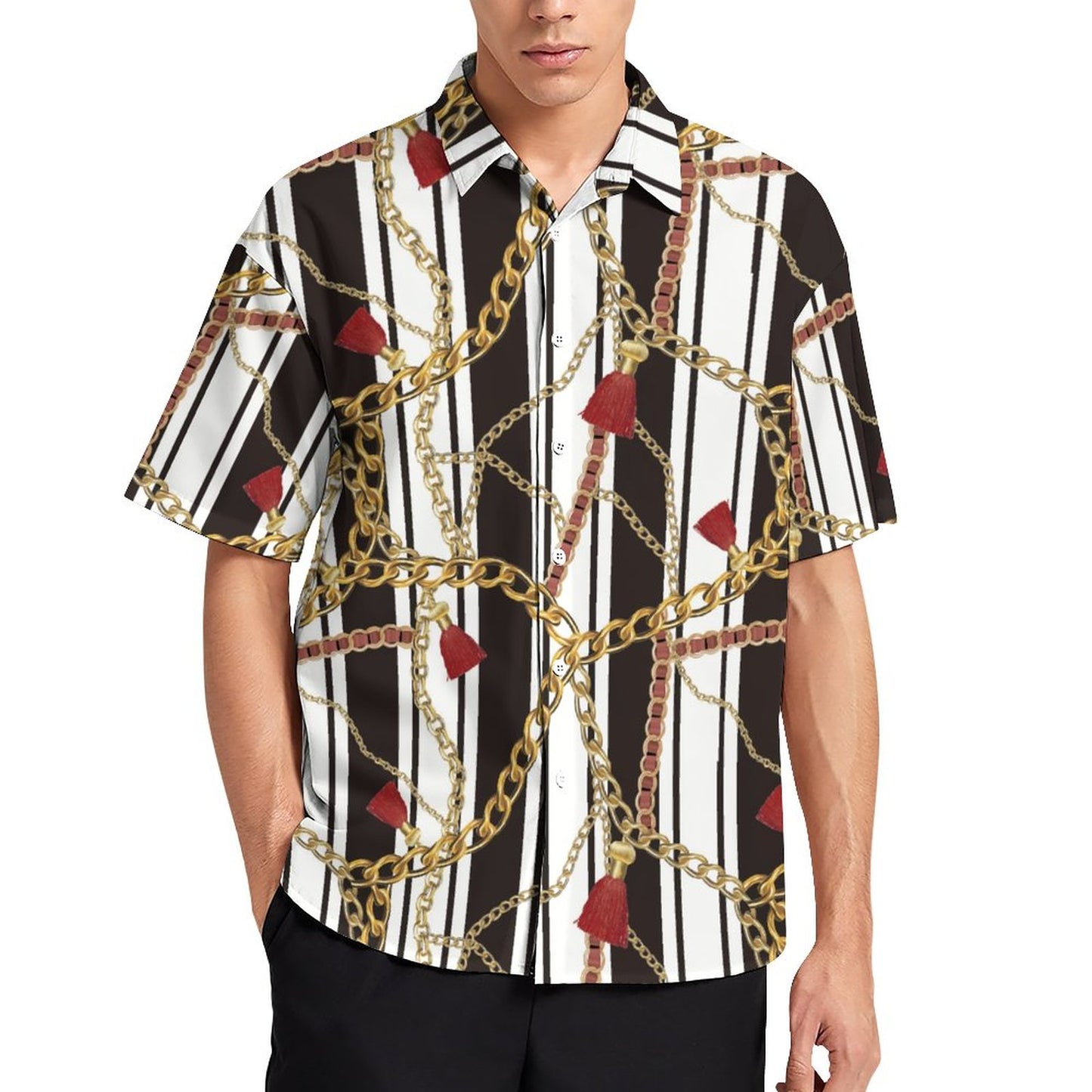 Men's Fashion Casual Printed Short Sleeve Shirts 2306100014