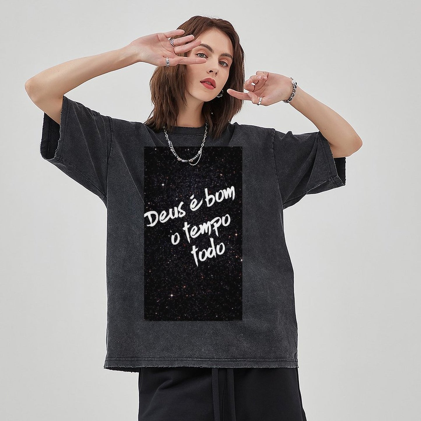 Unisex Vintage Solid Wash T-Shirts 2305103949
