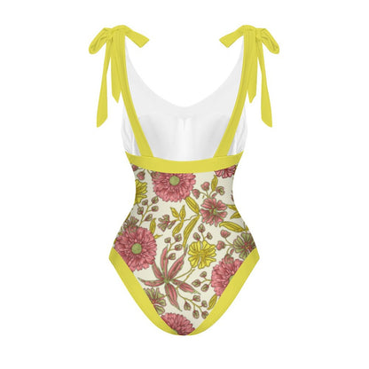 Casual Printed One-Piece Swimsuit And Cover Up 2305102407