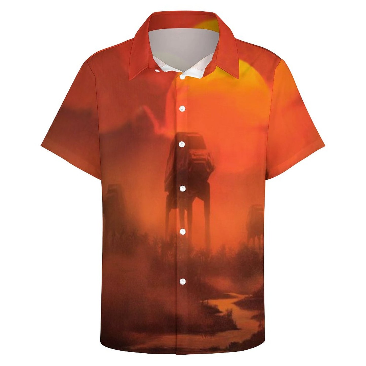 Men's Fashion Casual Printed Short Sleeve Shirts 2306101605