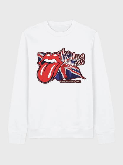 Unisex Round Neck Casual Printed Long Sleeve Sweatshirt