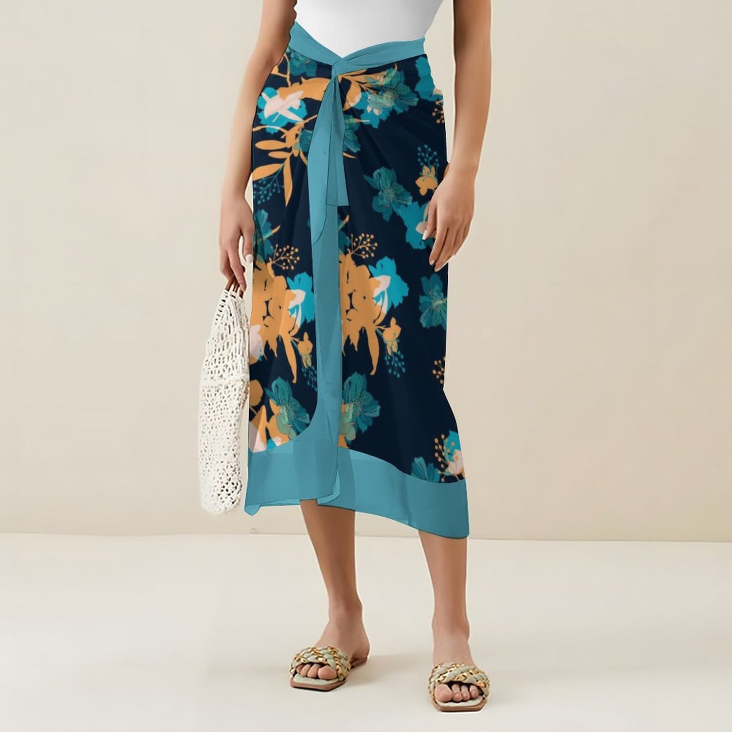 Casual Printed One-Piece Swimsuit And Cover Up 2305102822