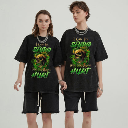 Unisex Vintage Solid Wash T-Shirts 2305104098