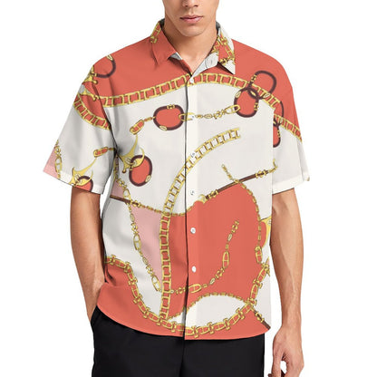 Men's Fashion Casual Printed Short Sleeve Shirts 2306100789