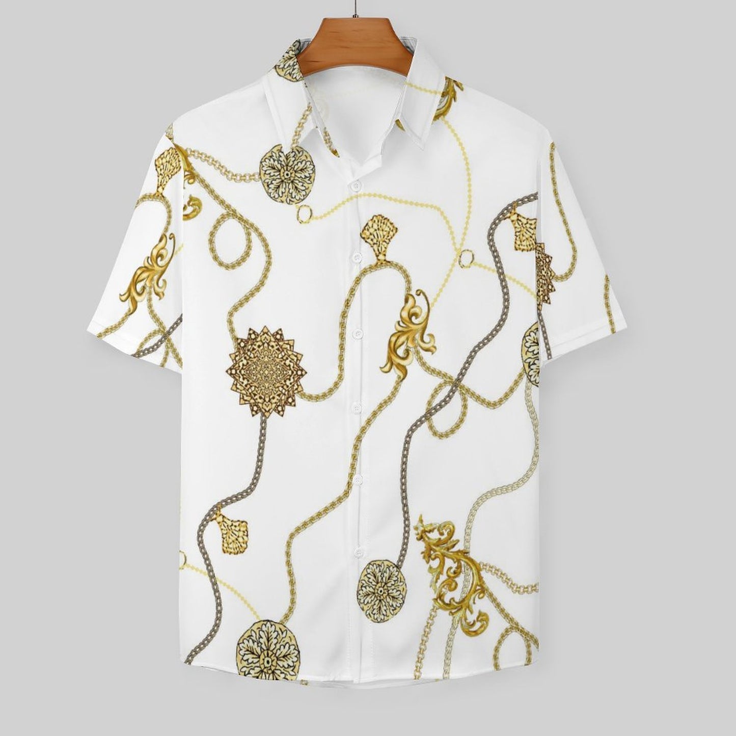 Men's Fashion Casual Printed Short Sleeve Shirts 2306100790