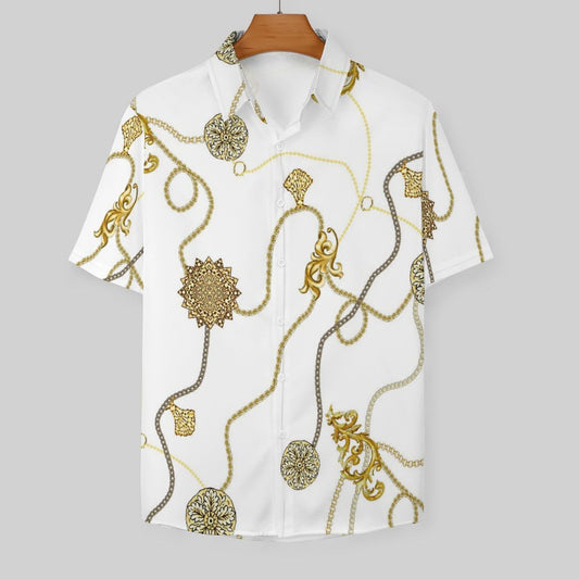 Men's Fashion Casual Printed Short Sleeve Shirts 2306100790