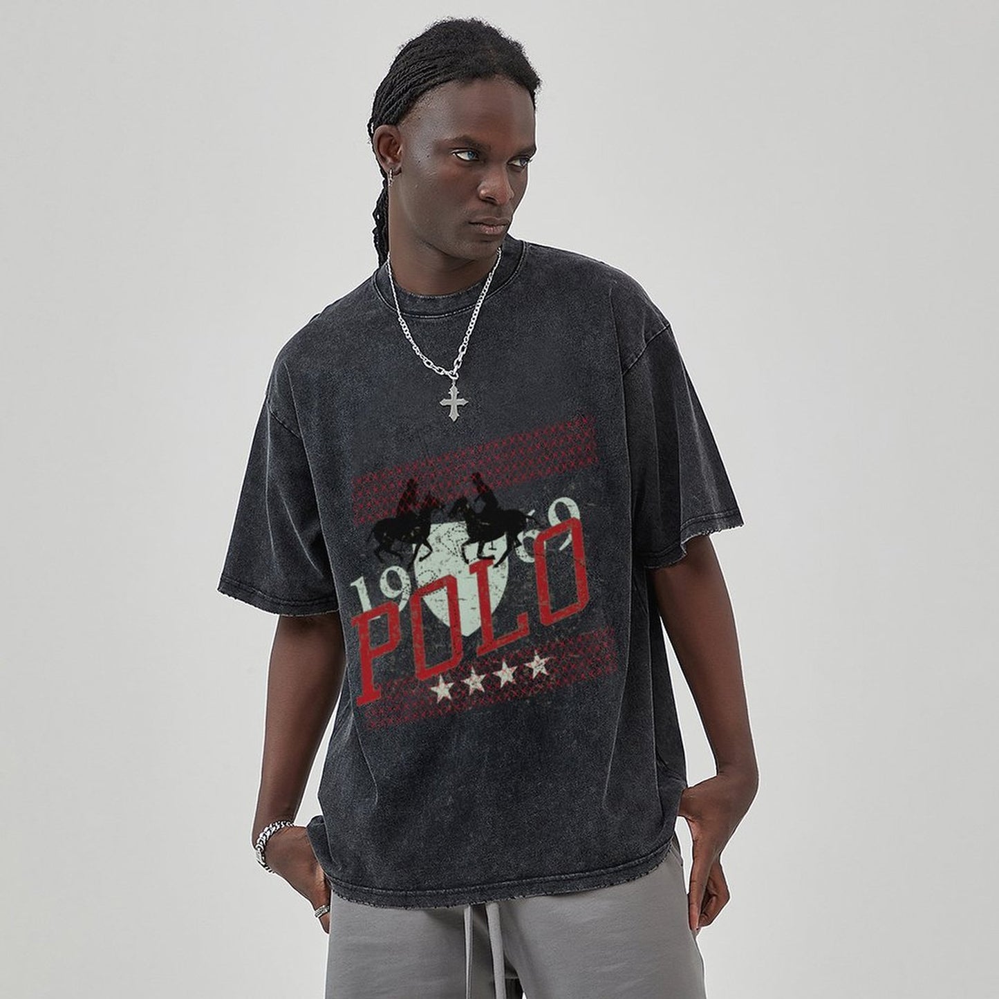 Unisex Vintage Solid Wash T-Shirts 2305102640