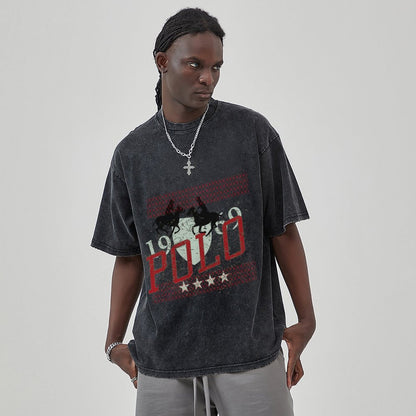 Unisex Vintage Solid Wash T-Shirts 2305102640