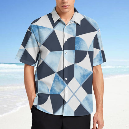 Men's Fashion Casual Printed Short Sleeve Shirts 2305107120
