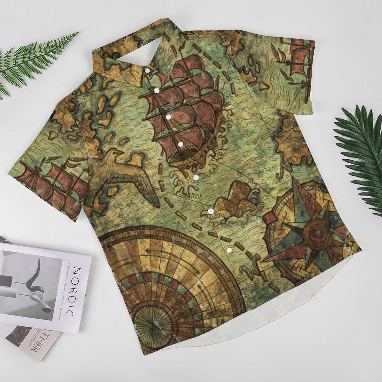 Men's Fashion Casual Printed Short Sleeve Shirts 2306104364