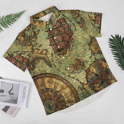 Men's Fashion Casual Printed Short Sleeve Shirts 2306104364