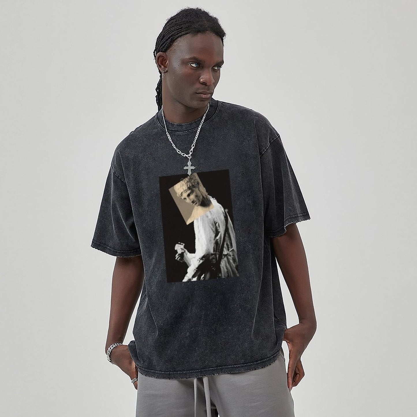 Unisex Vintage Solid Wash T-Shirts 2305102852