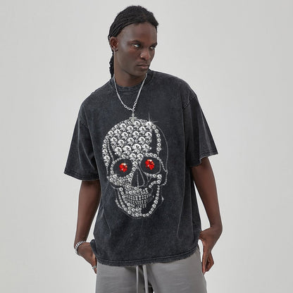 Unisex Vintage Solid Wash T-Shirts 2305104073