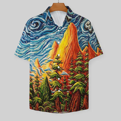 Men's Hawaiian Print Resort Shirt 2305101780