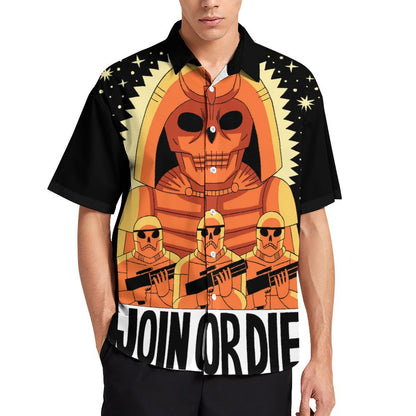 Men's Fashion Casual Printed Short Sleeve Shirts 2306104388