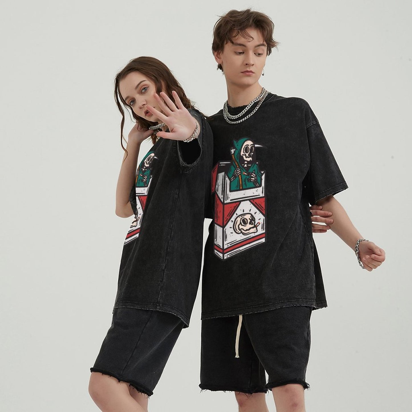 Unisex Vintage Solid Wash T-Shirts 2305102843