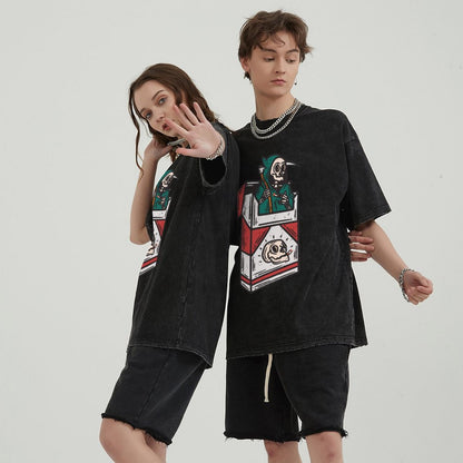 Unisex Vintage Solid Wash T-Shirts 2305102843