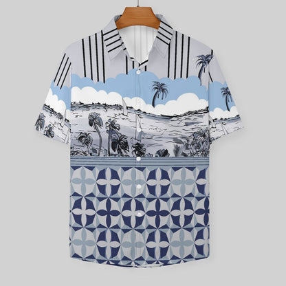 Men's Fashion Casual Printed Short Sleeve Shirts 2305107119