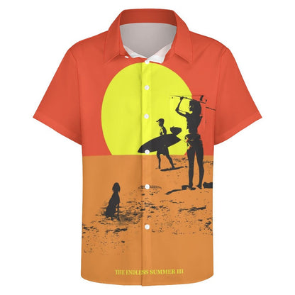 Men's The Endless Summer Print Casual Short Sleeve Shirt 2306102516