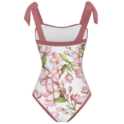 Fashion Printed One Piece Swimsuit And Cover Up 2305104981