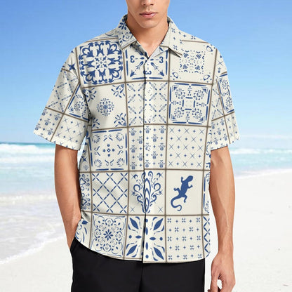 Men's Fashion Casual Printed Short Sleeve Shirts 2306100448