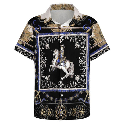 Men's Fashion Casual Printed Short Sleeve Shirts 2306101332