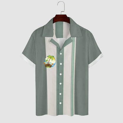 Men's Hawaiian Print Casual Shirt 2304107069
