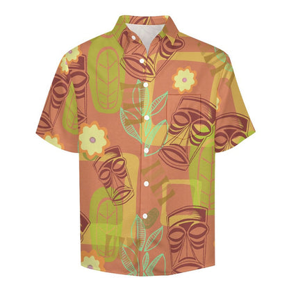 Tiki Chest Pocket Short Sleeve Hawaiian Shirt 2306100692