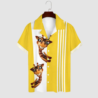 Men Hawaiian Casual Short Sleeve Shirt 2306103692